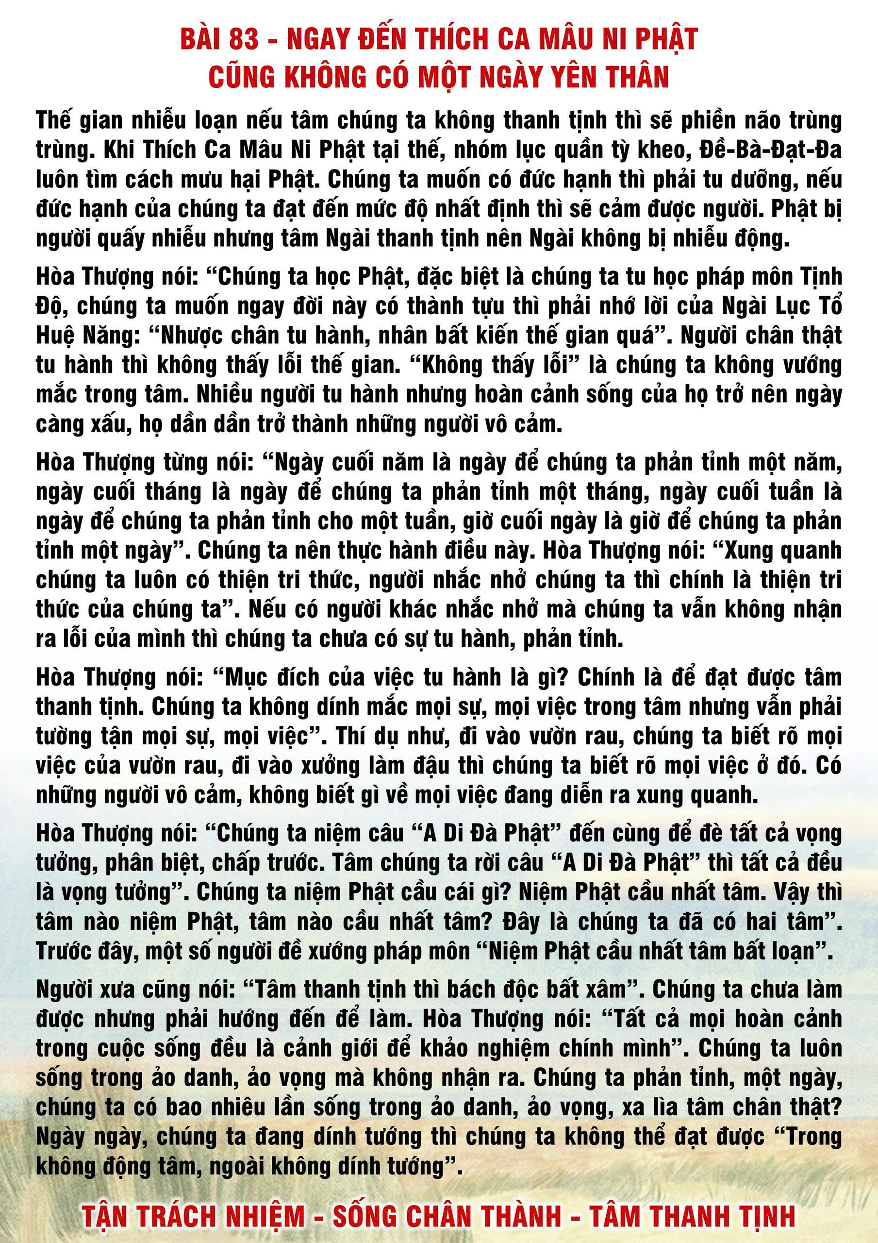 83 · PHTT - Ngay Đến Thích Ca Mâu Ni Phật Cũng Không Có Một Ngày Yên Thân - 83